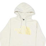 THE NORTH FACE Womens Cream Hoodie L Cotton Blend Pullover Hooded Sweatshirt