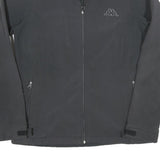 KAPPA Womens Black Jacket L Polyester Plain Zip Fastening Casual Lightweight