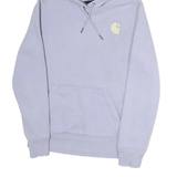 CARHARTT Womens Lilac Hoodie XS Cotton Pullover Logo Print
