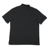 TOMMY HILFIGER Mens Black Short Sleeve Plain 2XL Polo Shirt Cotton Blend