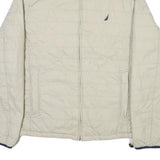 NAUTICA Mens Beige Jacket S Polyester Blend Plain Zip Casual Lightweight