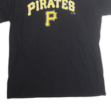 FANATICS Mens Black Pirates Graphic T-Shirt M Short Sleeve Crew Neck Cotton