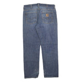CARHARTT Mens Jeans Blue Regular Straight Denim Medium W34 L32 Durable Workwear