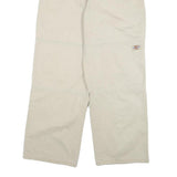 DICKIES Mens Relaxed Beige Cotton Blend Trousers W30 L29 Workwear Casual Zip