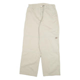 DICKIES Mens Relaxed Beige Cotton Blend Trousers W30 L29 Workwear Casual Zip