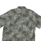 BATIC BAY Mens Green Rayon Hawaiian Shirt L Relaxed Fit Tropical Palm Print