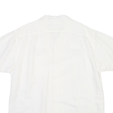 NAUTICA Mens White & Cream Casual Shirt L Cotton Blend Summer Style