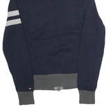 NAUTICA Mens Navy & Grey Tommy Hilfiger Patterned Jumper Collared Full Zip