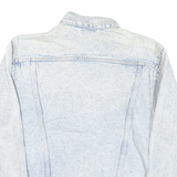 LEVI'S Womens Blue Light Acid Wash Denim Jacket M Cotton Blend Button Closure