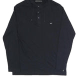 FRENCH CONNECTION Mens Black Hoodie S Cotton Blend Pullover Hooded Top