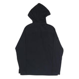 FRENCH CONNECTION Mens Black Hoodie S Cotton Blend Pullover Hooded Top
