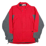 JOE'S OUTDOOR Mens Red & Grey Outdoor Jacket XL Nylon Plain Zip Long Sleeve