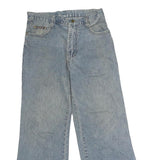 Mens Regular Fit Cotton Blue Jeans W28 L26 Zip Closure Wide Leg Classic Style