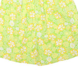 Mens Yellow Floral Pattern Cotton Blend Casual Shorts XXS W24 Summer