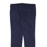 TOMMY HILFIGER Womens Cotton Blend Navy Slim Straight Trousers W33 L28 Casual