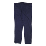 TOMMY HILFIGER Womens Cotton Blend Navy Slim Straight Trousers W33 L28 Casual