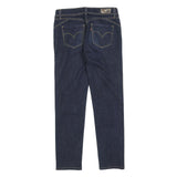 LEVI'S Womens Jeans Blue Slim Skinny Denim Raw W26 L26 Zip Cotton Blend