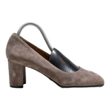 TAMARIS Block Heels Grey Leather Womens UK 6