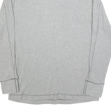 TOMMY HILFIGER Mens Grey Plain Cotton Blend Jumper Crew Neck Basic Knit M