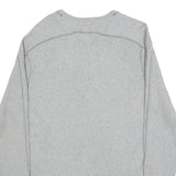 TOMMY HILFIGER Mens Grey Plain Cotton Blend Jumper Crew Neck Basic Knit M