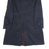 SCHELLENBERG Mens Navy Blue Classic Cotton Blend Jacket L Button Closure Plain