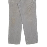 CARHARTT Mens Cotton Blend Grey Relaxed Straight Trousers W38 L34 Workwear