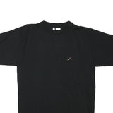 Mens Black Graphic T-Shirt L Short Sleeve Crew Neck Casual Cotton Blend