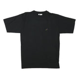 Mens Black Graphic T-Shirt L Short Sleeve Crew Neck Casual Cotton Blend