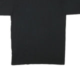 Mens Black Graphic T-Shirt L Short Sleeve Crew Neck Casual Cotton Blend