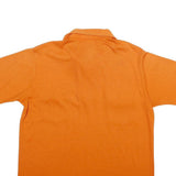 FLIGHT-MASTER Mens Orange Cotton Blend Short Sleeve Plain M Polo Shirt