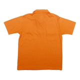 FLIGHT-MASTER Mens Orange Cotton Blend Short Sleeve Plain M Polo Shirt