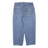 CARHARTT Womens Jeans Blue Regular Straight Denim Medium W32 L24 Cotton Blend