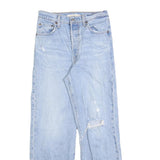 LEVI'S Womens Jeans Blue Regular Straight Denim Light W26 L27 Distressed