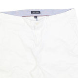 TOMMY HILFIGER Mens White Casual Shorts XL W38 Cotton Blend Classic Fit Summer