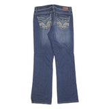 VGS Womens Regular Fit Bootcut Blue Denim Jeans Cotton Blend Zip W30 L30 Stylish