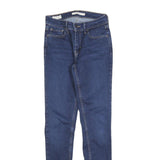 LEVI'S 710 Womens Jeans Blue Slim Skinny Denim Medium W27 L30 Zip Closure