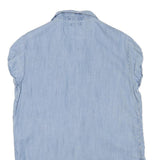 LEVI'S Womens Blue Cotton Blend Shirt M Lightweight Casual Button-Up Summer