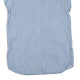 LEVI'S Womens Blue Cotton Blend Shirt M Lightweight Casual Button-Up Summer