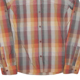 COLUMBIA Womens Orange & Grey Check Shirt M Outdoor Casual Long Sleeve Cotton