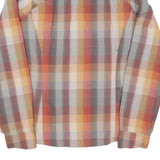 COLUMBIA Womens Orange & Grey Check Shirt M Outdoor Casual Long Sleeve Cotton