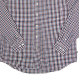 NAUTICA Mens Blue & Red Checked Shirt XL Classic Cotton Blend Long Sleeve Button