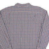 NAUTICA Mens Blue & Red Checked Shirt XL Classic Cotton Blend Long Sleeve Button