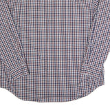 NAUTICA Mens Blue & Red Checked Shirt XL Classic Cotton Blend Long Sleeve Button