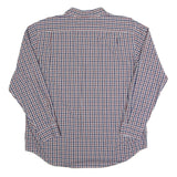 NAUTICA Mens Blue & Red Checked Shirt XL Classic Cotton Blend Long Sleeve Button