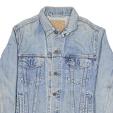 LEVI'S Mens Blue Denim Jacket M Cotton Blend Button Closure Classic Fit Casual