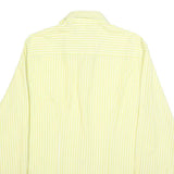 JOSEPH HOMME Mens Yellow & White Striped Shirt M Classic Cotton Blend Long