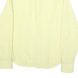 JOSEPH HOMME Mens Yellow & White Striped Shirt M Classic Cotton Blend Long