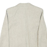 INFO Womens Beige Wool Blend Classic Jacket XXS Button Closure Plain Elegant