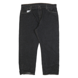 LEVI'S 501 Mens Jeans Black Regular Straight Denim Raw W39 L26 Button Closure
