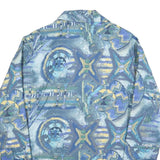FUCHS & SCHMITT Womens Blue Button Jacket L Polyester Blend Abstract Print